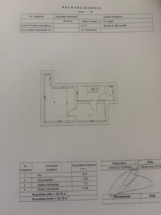 INCHIRIERE SPATIU COMERCIAL | CALEA DUDESTI * 34 mp parter + 32 mp subsol | 